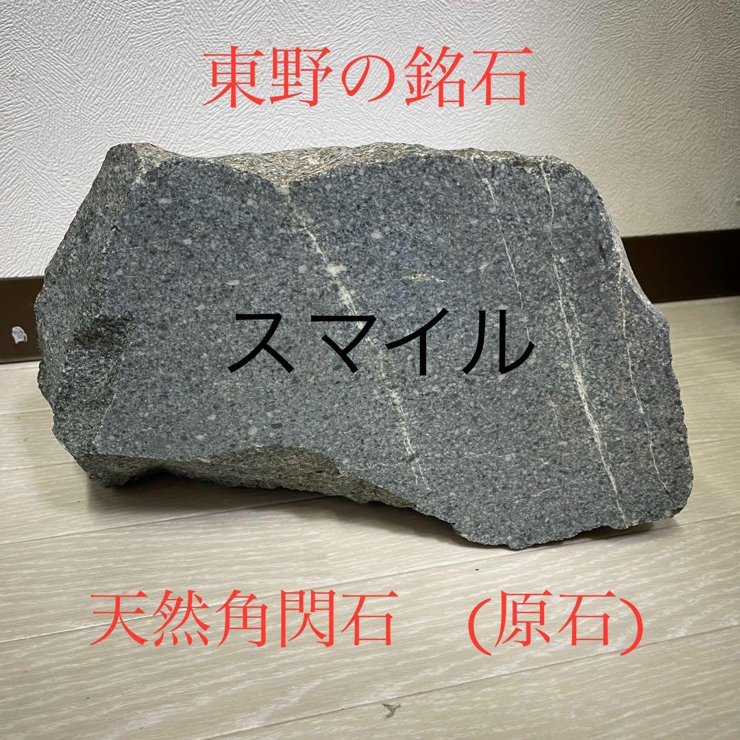 希少】天然石 東野の銘石 角閃石 原石 (花こう班岩) - メルカリ