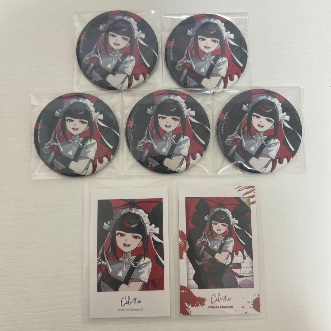 ダンガンロンパ セレス 缶バッジ イラストカード ペイントスタイル