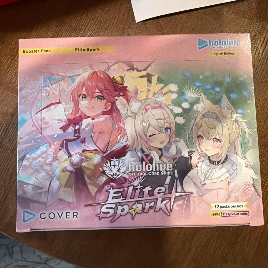 【入手困難】海外版ホロカード エリートスパーク 未開封シュリンク付き 美品 未開封BOX】hololive OFFICIAL CARD GAME ブースターパック第3弾