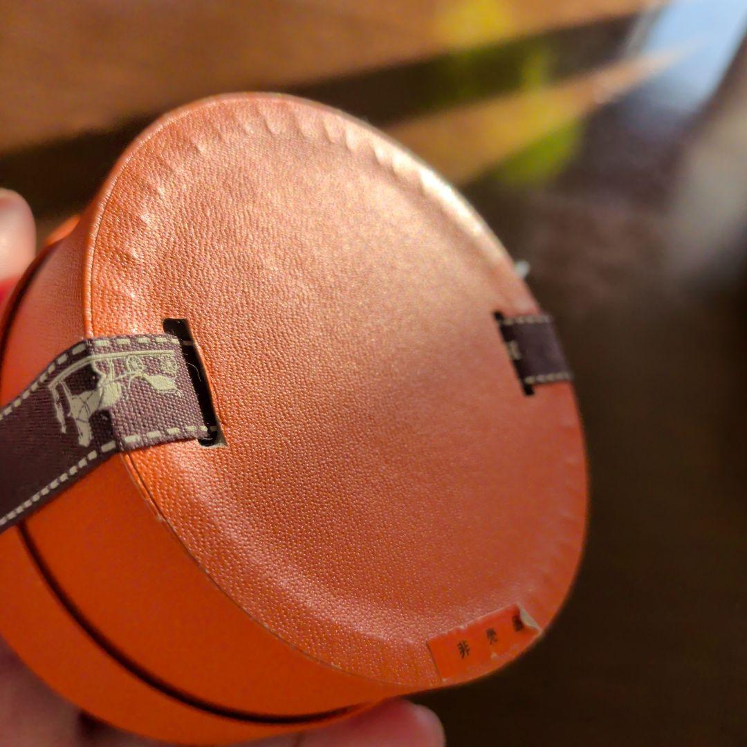 エルメス HERMES 非売品 オルゴール 手巻き リボン付き丸型