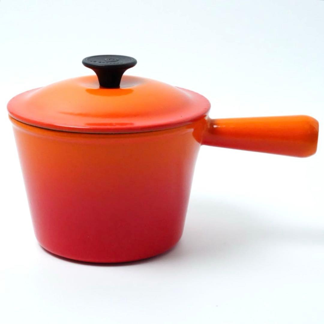 【美品】LE CREUSET　ウィンザーポット　オレンジ　16cm ル・クルーゼ ウィンザーポット16cm 25026の通信販売［キッチン