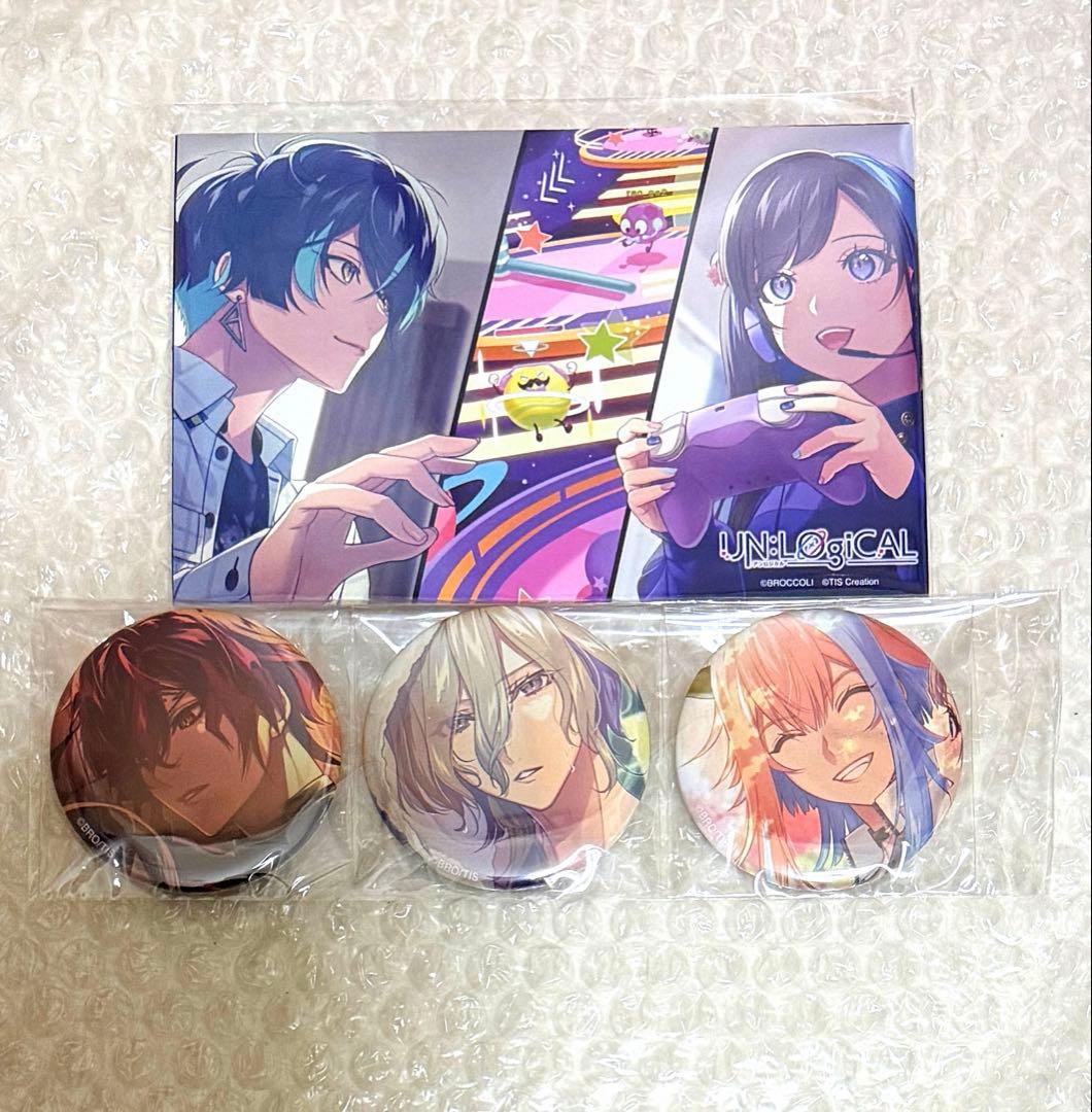 UN:LOGICAL HMV特典 缶バッジ ブロマイド アンロジカル④ UN LOGICAL アンロジカル アニメイト特典 缶バッジ 布ポスター ミニ