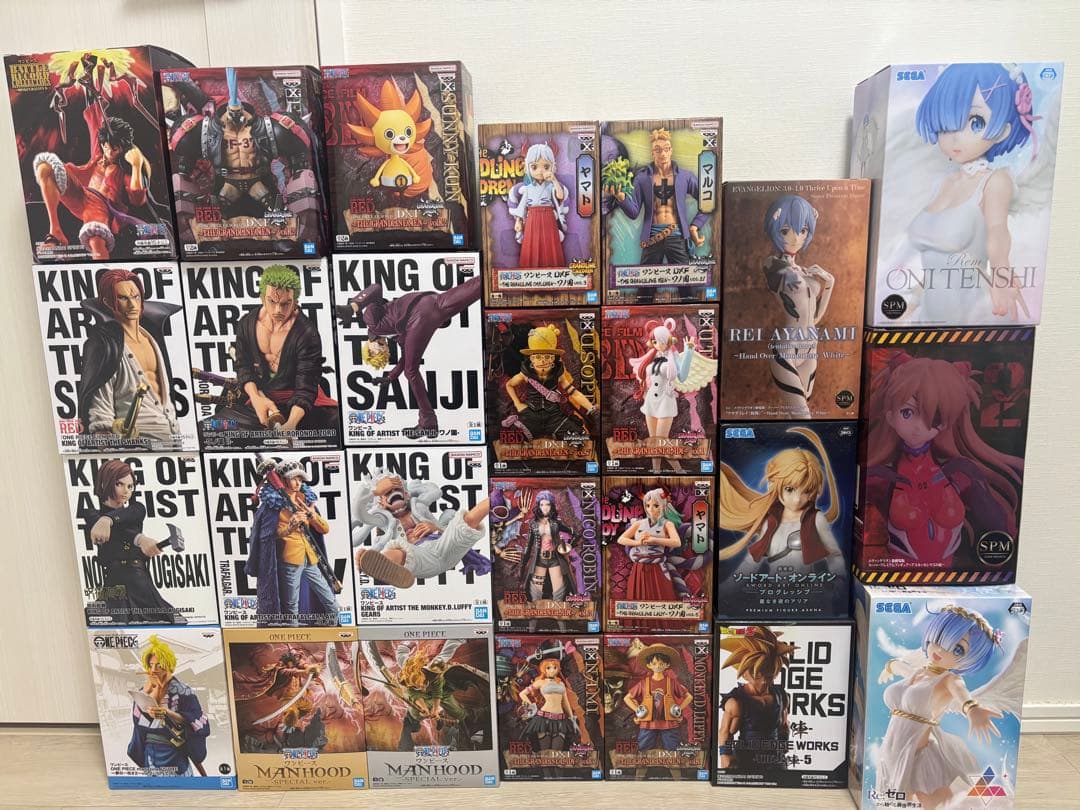 ワンピース ドラゴンボール 呪術廻戦 リゼロ SAO エヴァフィギュア