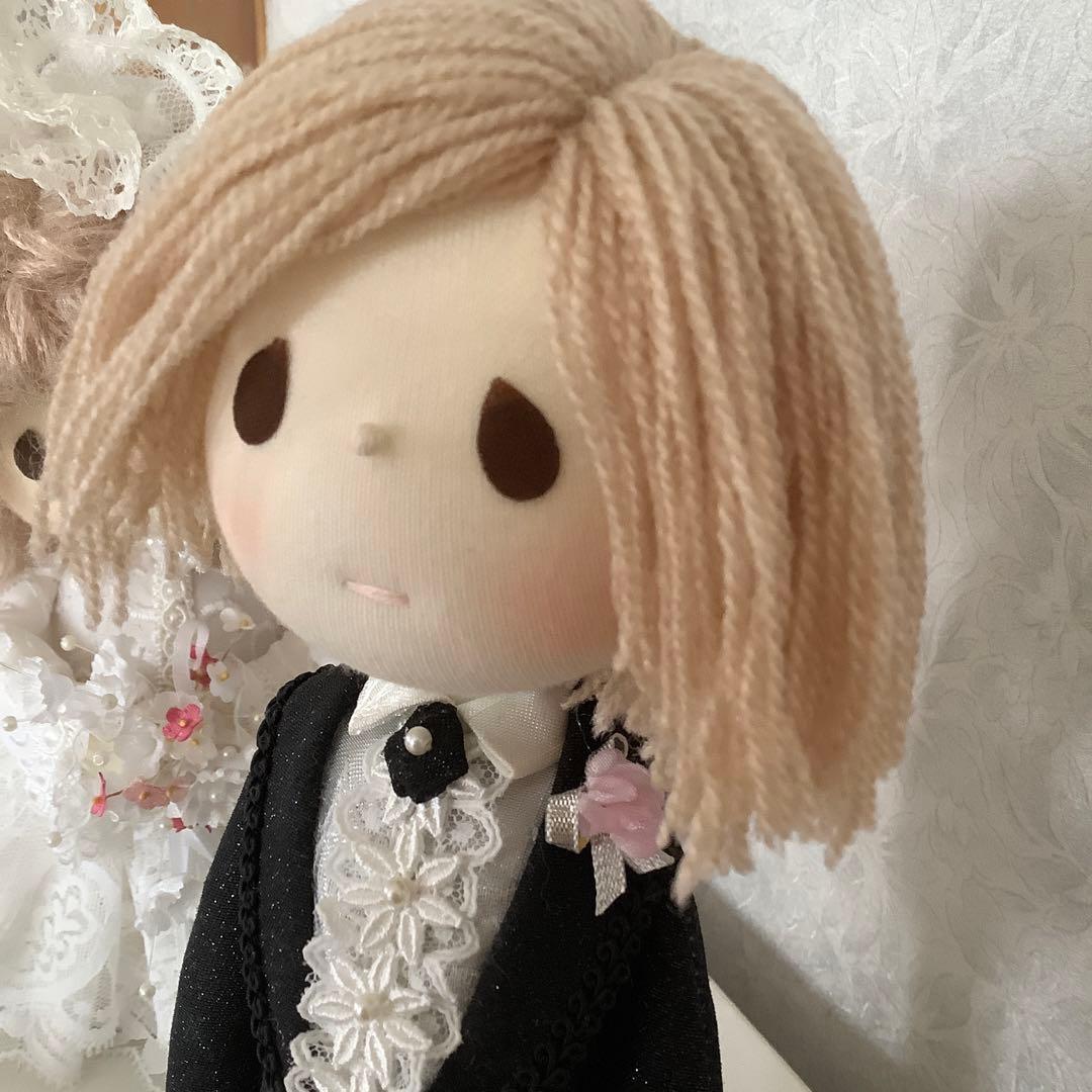 米山京子風 ウエディング カップル 花婿 花嫁 2人 結婚記念 飾り 置物