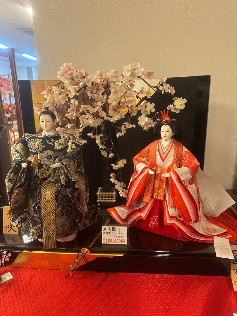高級 雛人形 親王飾り 立ち雛 桜屏風付き 新品未使用 展示品 桃の節句 高級 雛人形 親王飾り 立ち雛 桜屏風付き 新品未使用 展示品 桃の節句