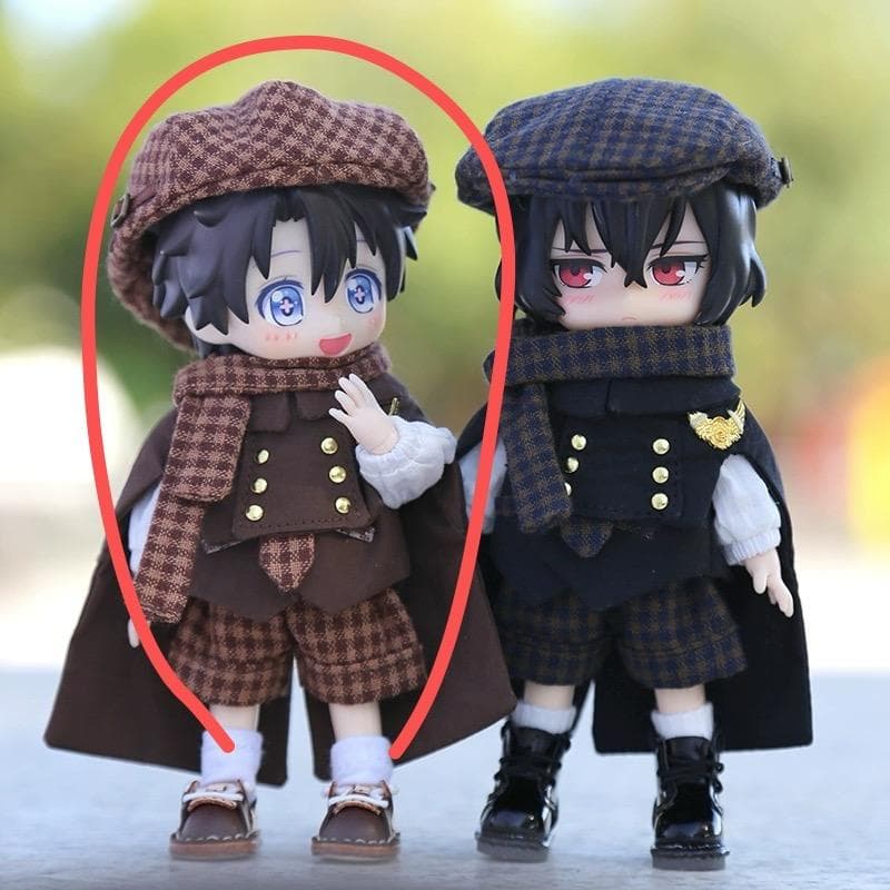 D32】オビツ11 制服 紳士服 探偵服 メンズ 8点セット ハンドメイド