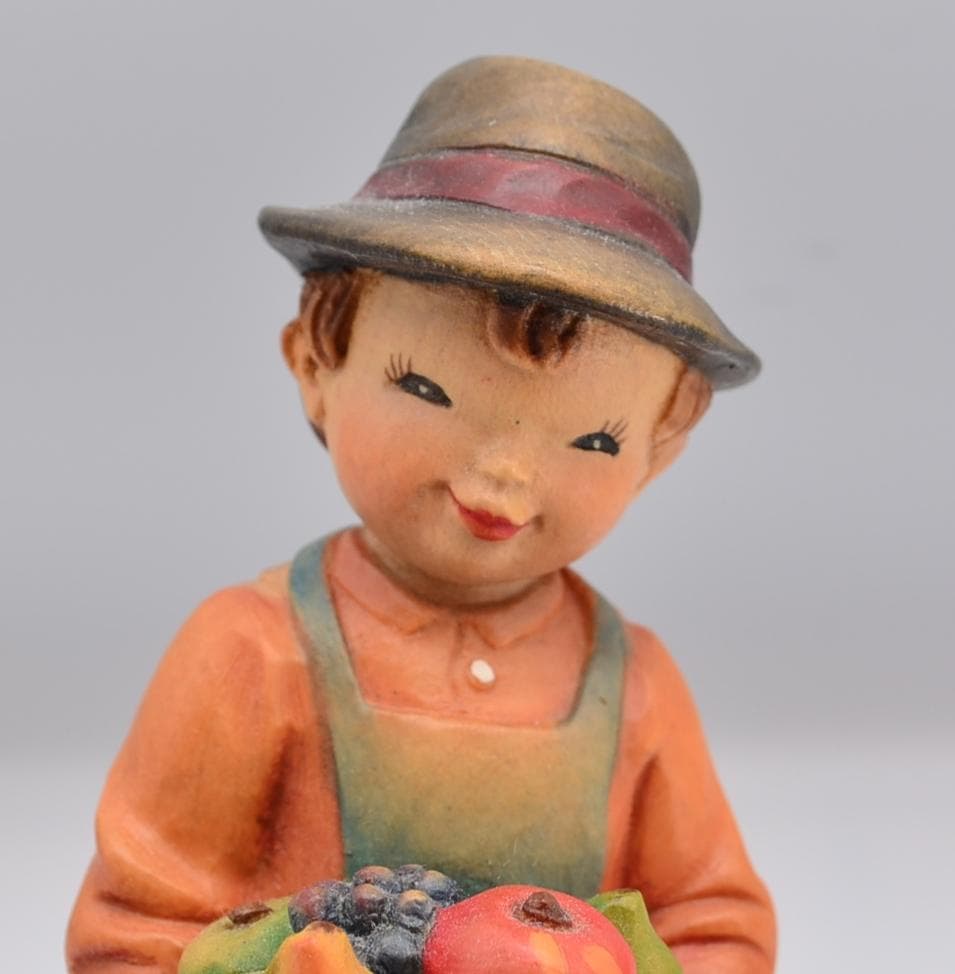 収穫 アンリ ANRI フェランディス 木彫り人形 イタリア 16cm 限定品