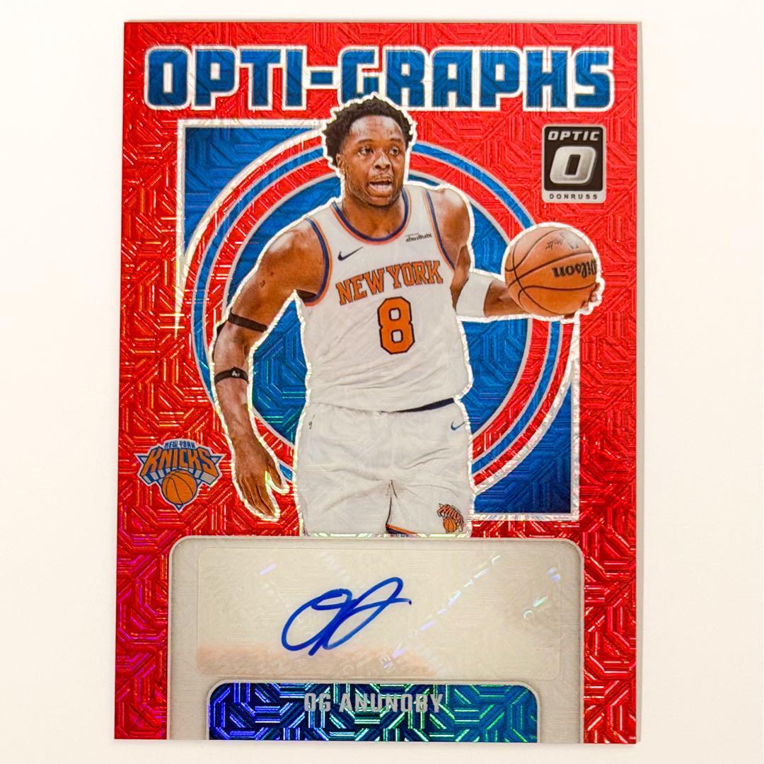 直筆サイン入り アヌノビー OG ANUNOBI KNICKS AUTO RED - メルカリ