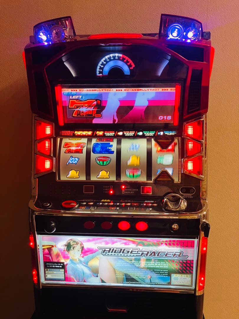 送料無料】パチスロ スロット 実機 5号機 リッジレーサー レア台