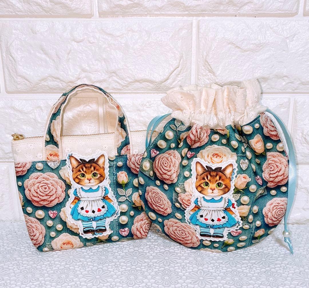 トート風ミニポーチ＆まぁるい巾着♡リトルサンダー❤︎コヤンイサム