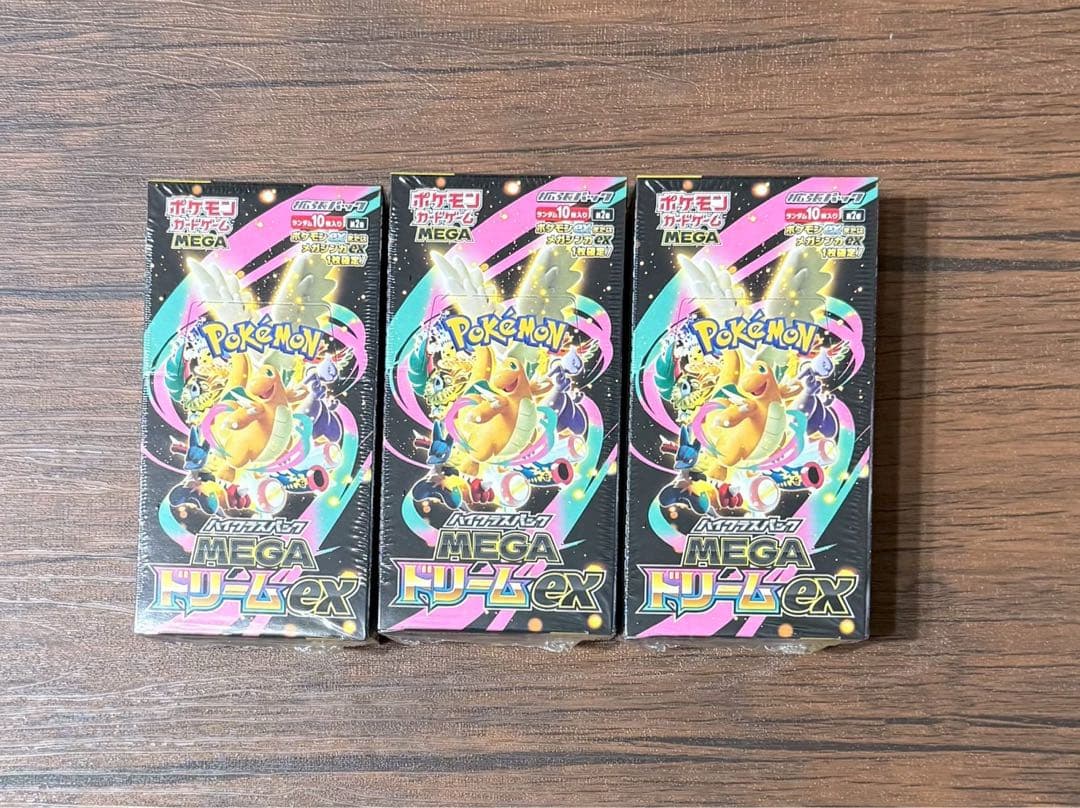 【シュリンク付】ポケモンカードゲーム　 MEGAドリームex 3box ポケモンカードゲーム megaドリームex シュリンク付 3box｜Yahoo