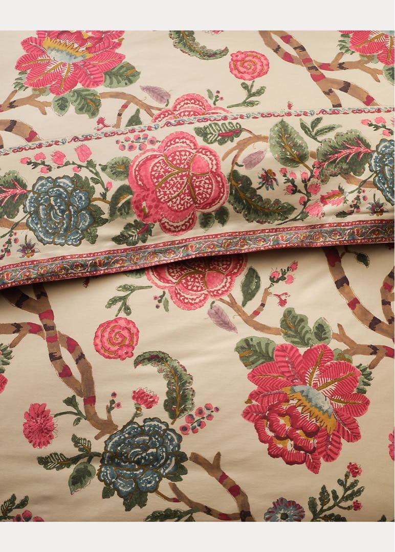 ラルフローレン　コンフォーターカバー　ダブル RL Home 綿掛け布団カバー セミダブル/ダブル Teagan Floral (RALPH