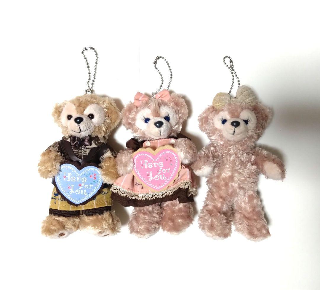 ダッフィー&シェリーメイ ぬいぐるみバッジ キーホルダー バレンタイン