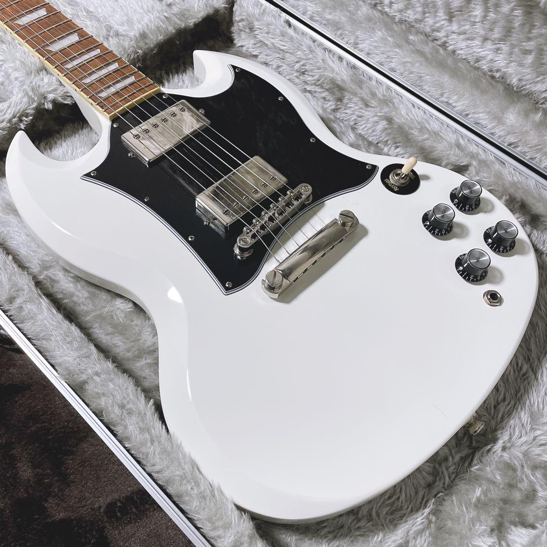 美品Epiphone エピフォン SG 白 Inspired by Gibson - メルカリ
