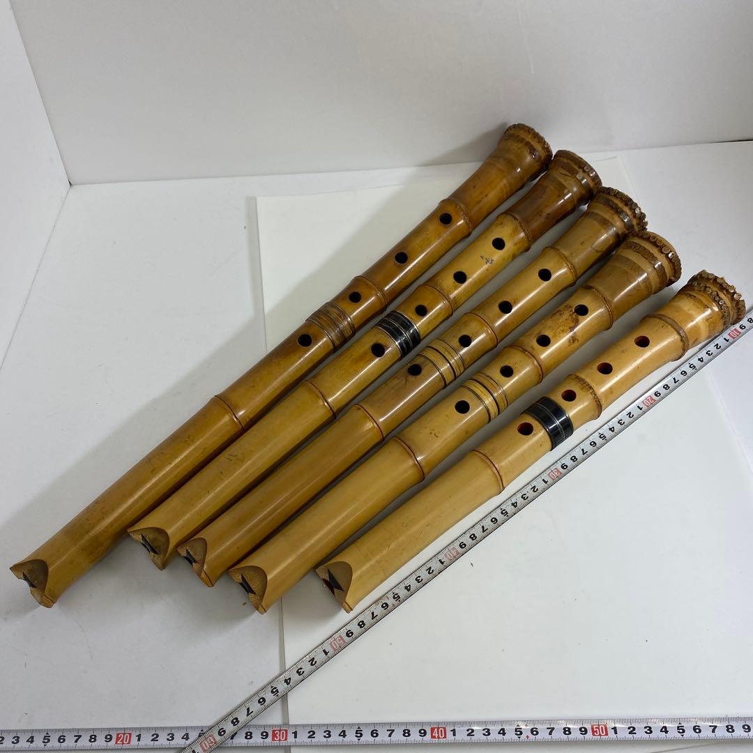昌香在銘 銀三線竹製尺八 10本入 ハードケース付 トカチ東な8-0111☆2F