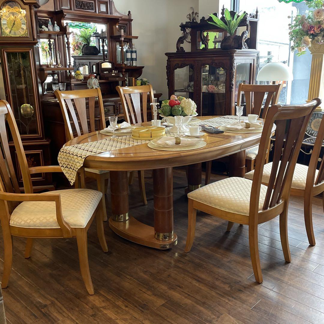 r208r124アメリカ ヴィンテージ Stanley ダイニングテーブルセット Stanley Vintage Dining Table Set - AptDeco