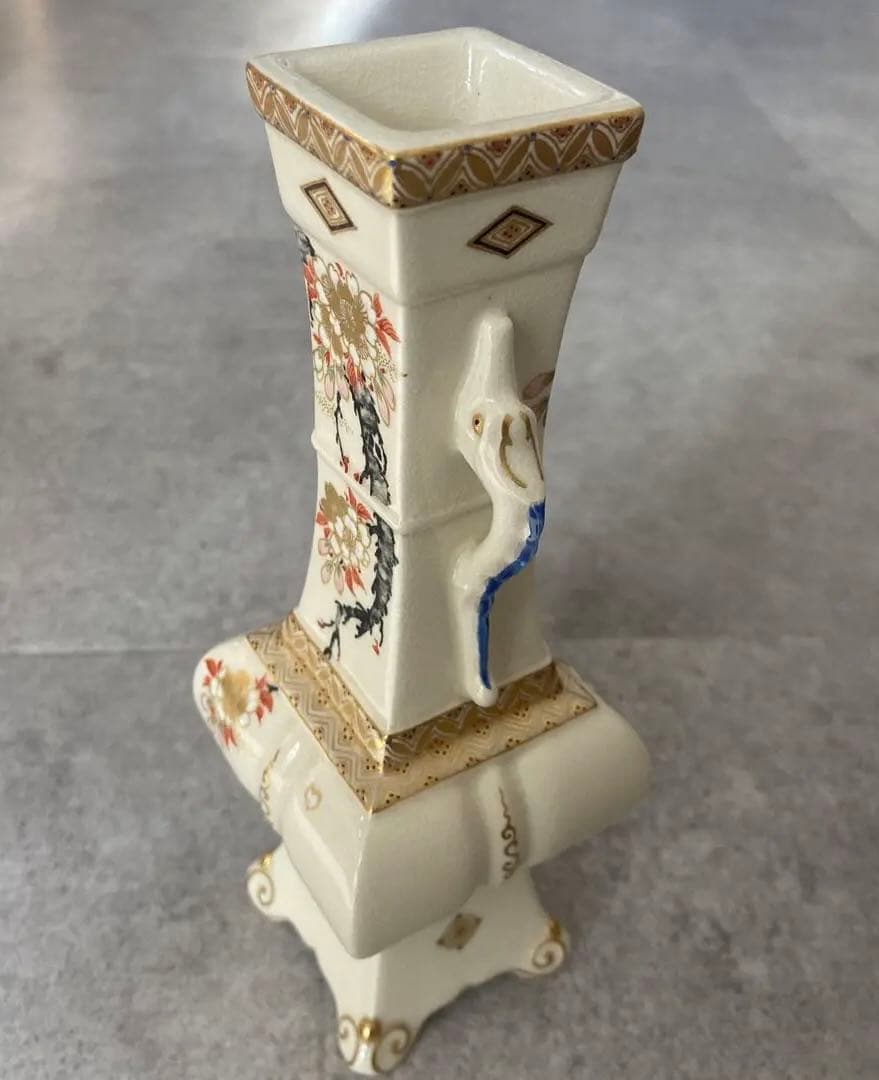 薩摩焼 人間国宝 十五代 沈壽官作 花瓶 桜花図 古美術品 骨董品 - メルカリ