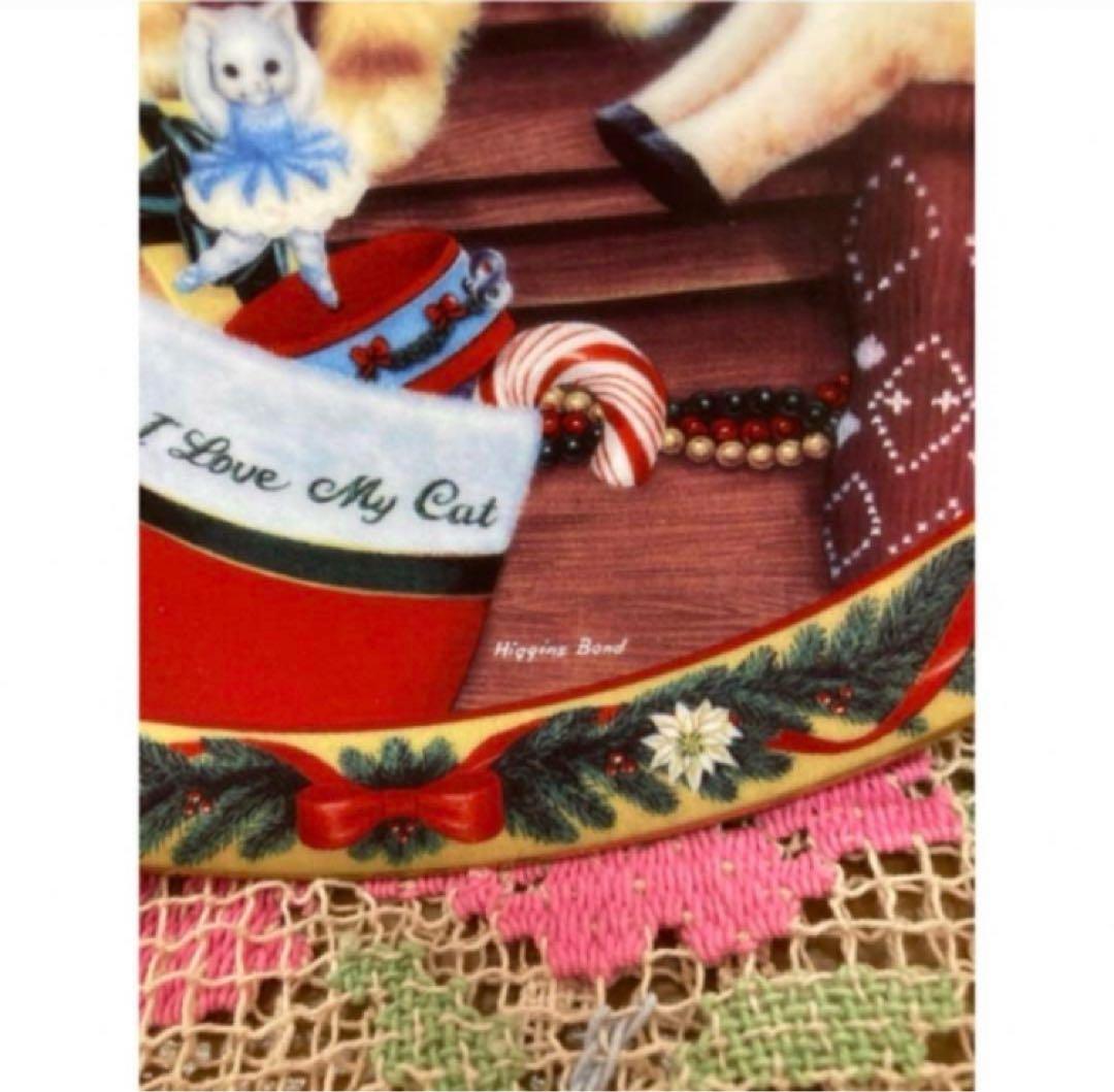 《証明書付》限定品No.付き【Cozy Kittens】猫　ネコXmas 飾り皿