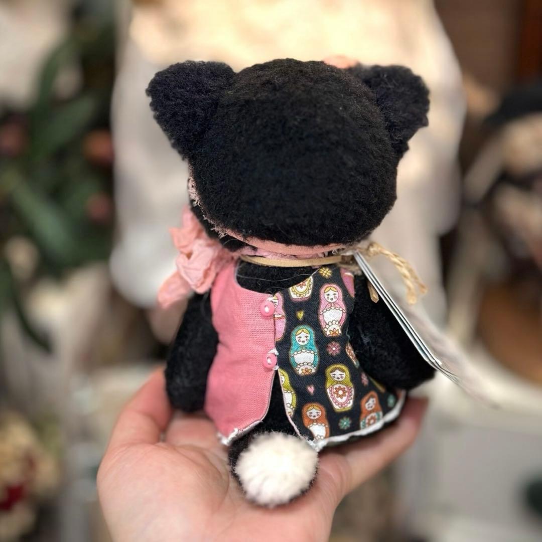 黒猫は大人しく アーティストベア 海外作家様 ハンドメイド ぬいぐるみ
