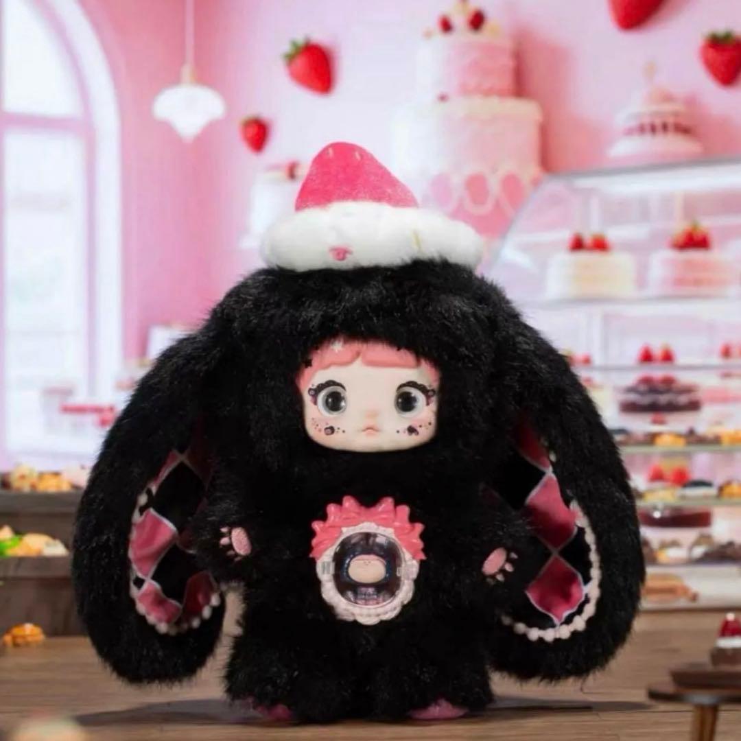 ITOYS NOMMI 一口甜心 ぬいぐるみ シークレット 黒い垂れ耳ウサギ
