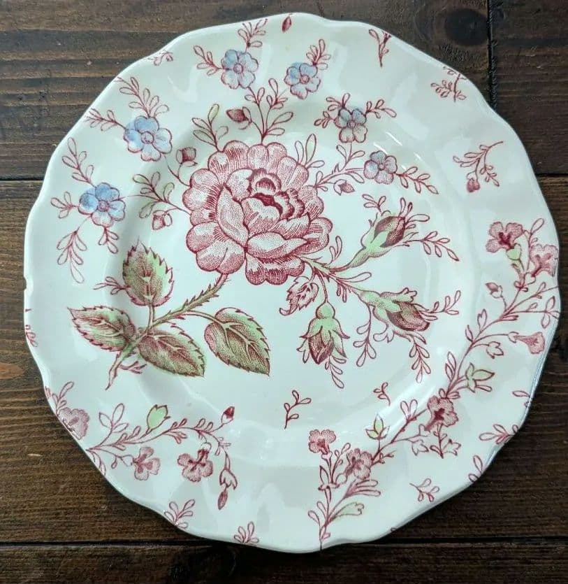 英国製ジョンソンブラザーズRose Chintz デザート皿 2枚セット - メルカリ