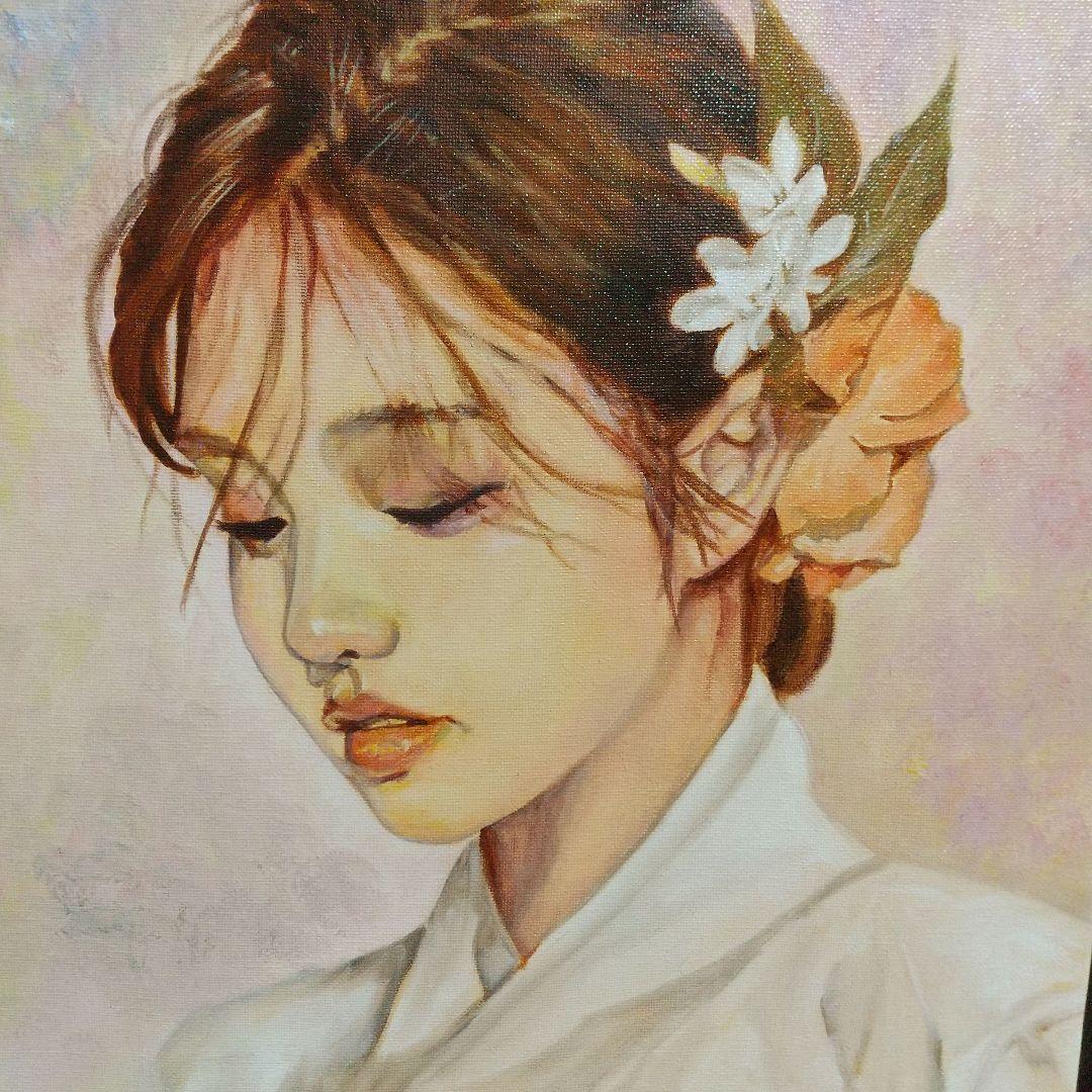 女性の肖像 油彩画 8号 F8 油絵 人物画#5 - メルカリ