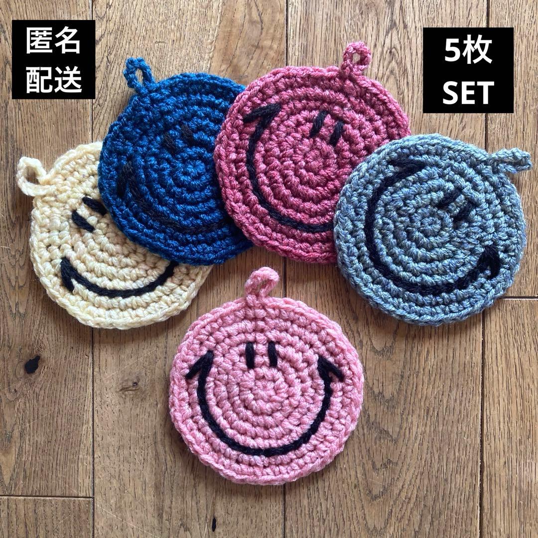 コースター かぎ編み エコたわし アクリルたわし セット アクリル