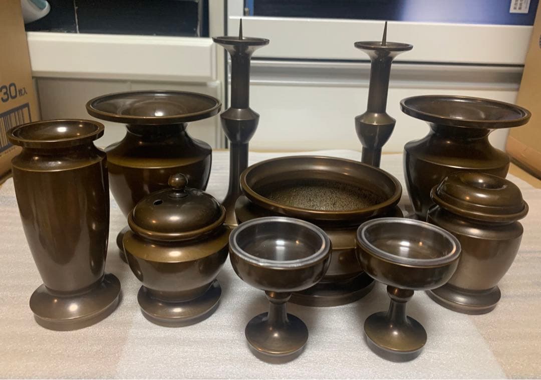 仏具セット　6 (仏具、仏壇) 楽天市場】仏具セット【6点】「胡蝶(こちょう)」真鍮製仏具 六具足