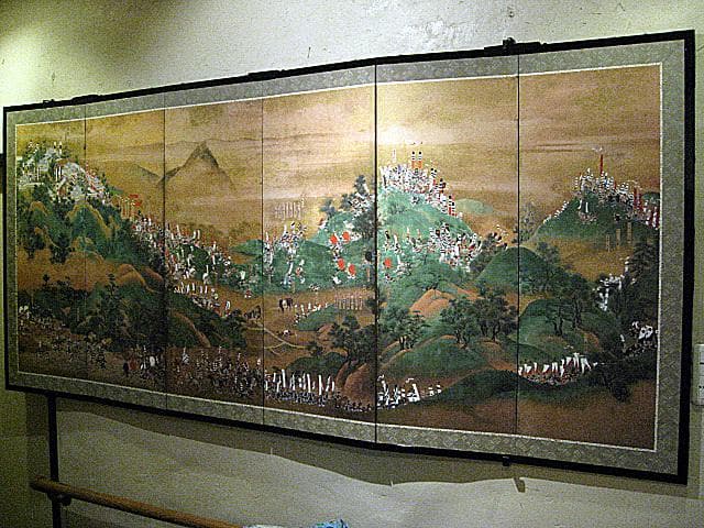 希少 #レア #NHK #賤ヶ岳合戦図屏風 #複製画 #一隻 #大河鎧兜日本刀