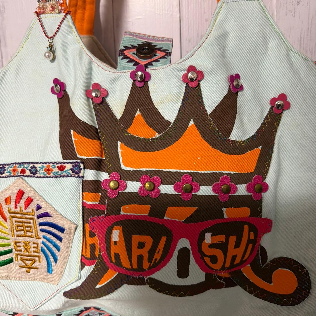 嵐リメイク王冠デザイントートバッグ・オルテガ柄 - メルカリ