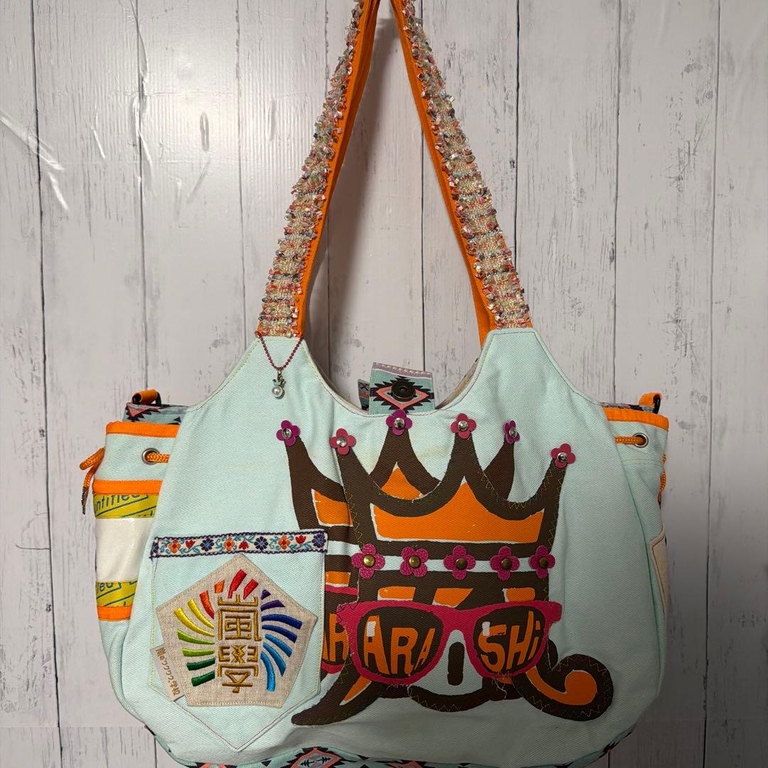 嵐リメイク王冠デザイントートバッグ・オルテガ柄 - メルカリ