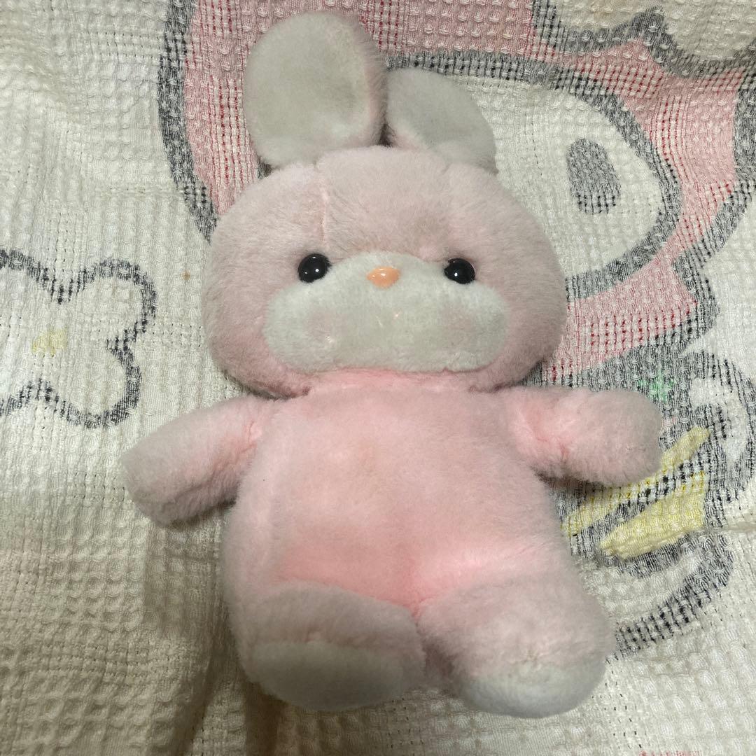 昭和レトロ ヴィンテージ 吉徳 うさぎ クリーミー ぬいぐるみ 中古品