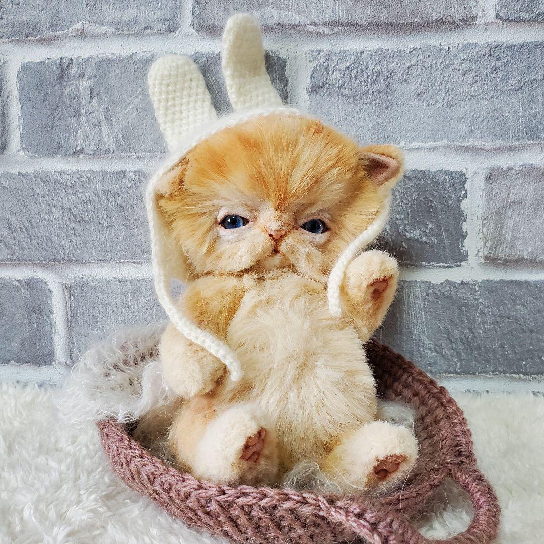 アートドール テディベア ぬいぐるみ 猫 ネコ 海外 アーティスト 作家