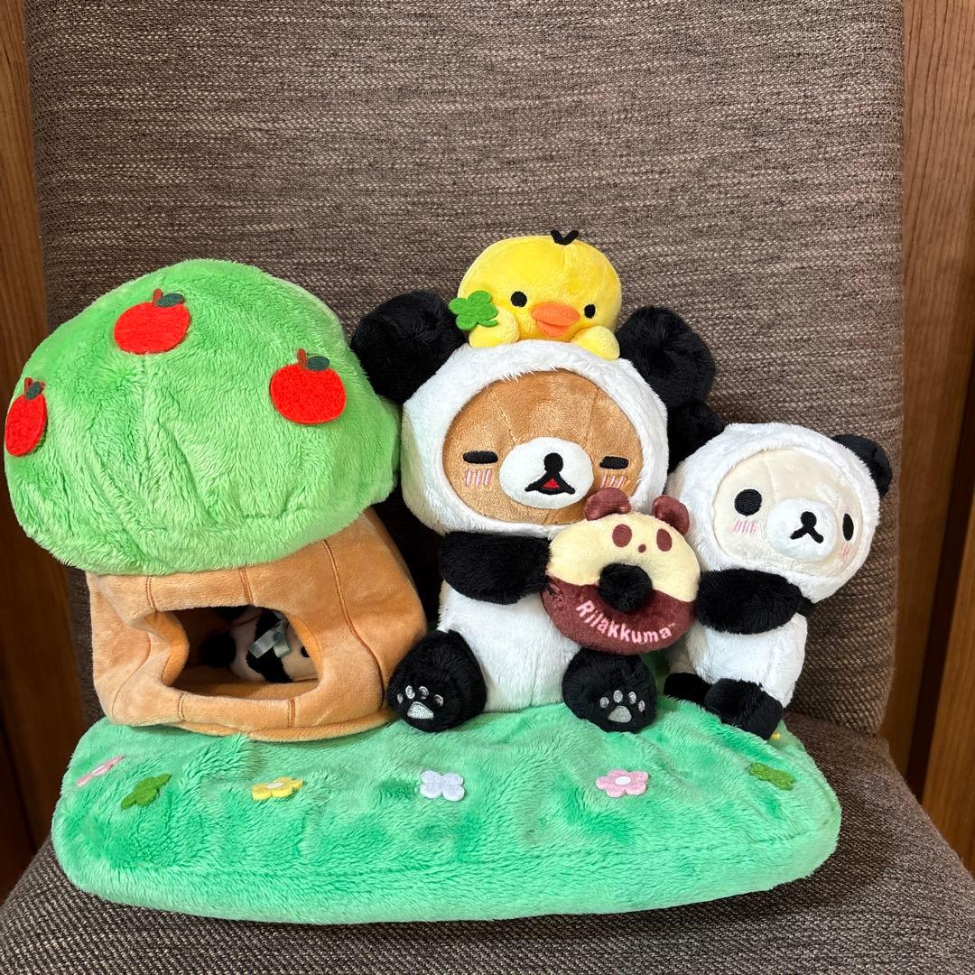 リラックマ スペシャルぬいぐるみ　コリラックマ キイロイトリ　パンダ Amazon.co.jp: リラックマ パンダでごろんつあめてぬいぐるみ