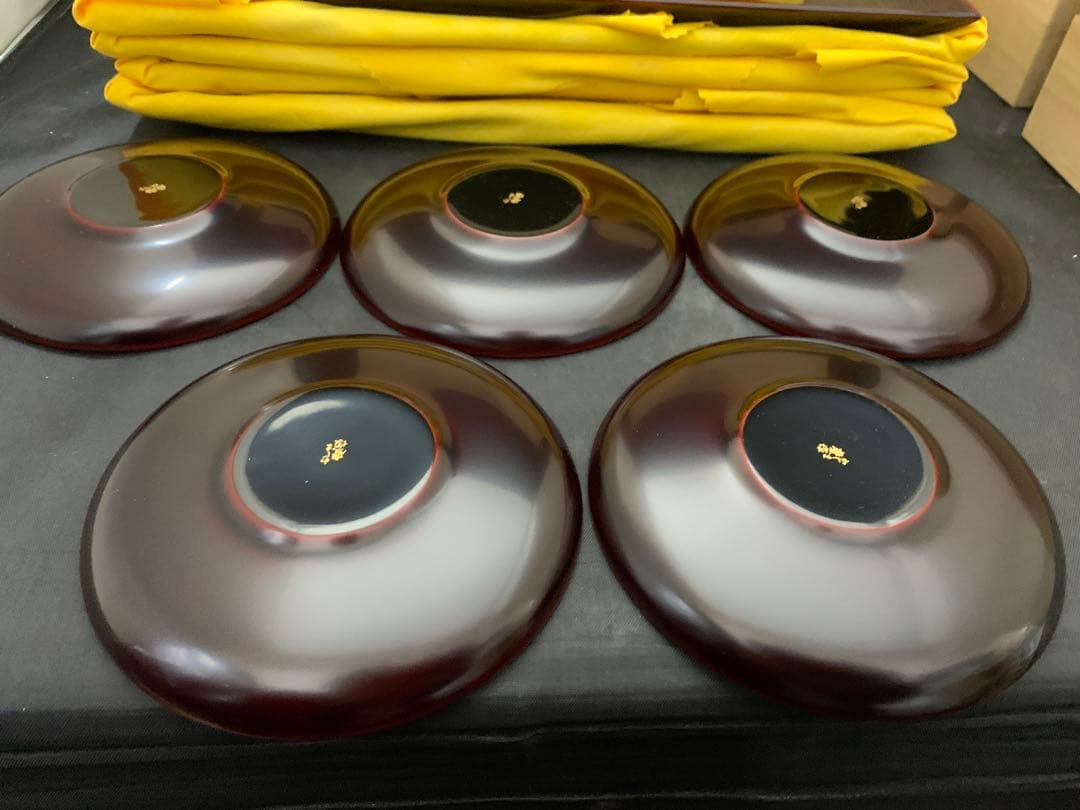 溜塗 輪島塗 慶塚茶托5客 - メルカリ