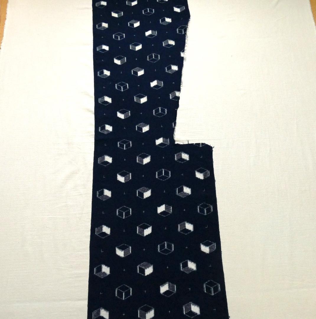 №964 古布 ハギレ *藍染 木綿 はぎれ*② 37×149cm変形 - メルカリ