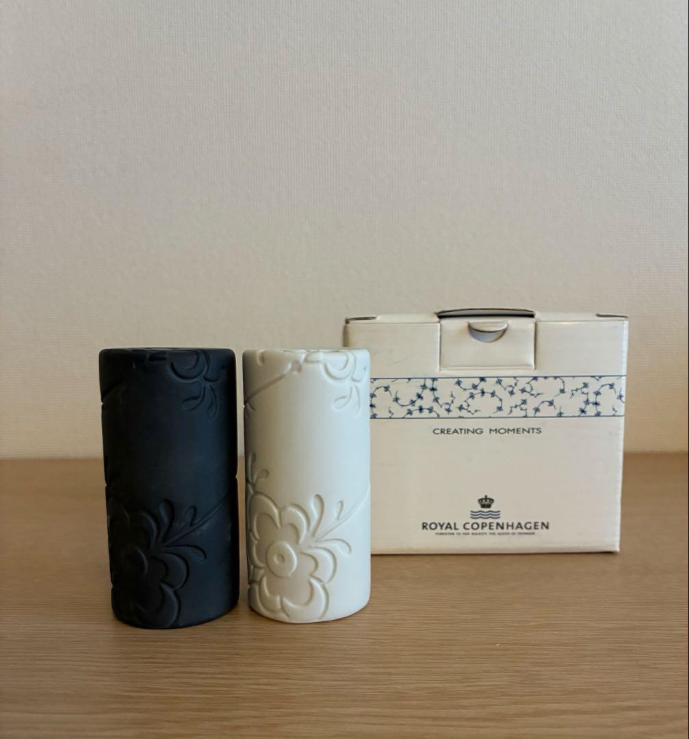 ロイヤルコペンハーゲン　ソルト　ペッパー ロイヤルコペンハーゲン ソルト&ペッパー□ブルーフルーテッド
