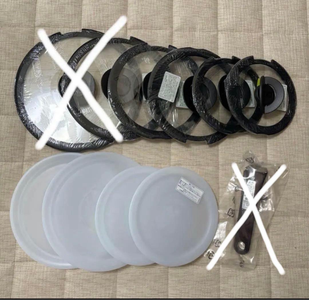【新品未使用・未開封】ティファール ガラス蓋・シールリッド ・取手　※バラ売り可 T-fal - 【未使用】T-fal ティファール シールリッド 保存蓋 16/20の