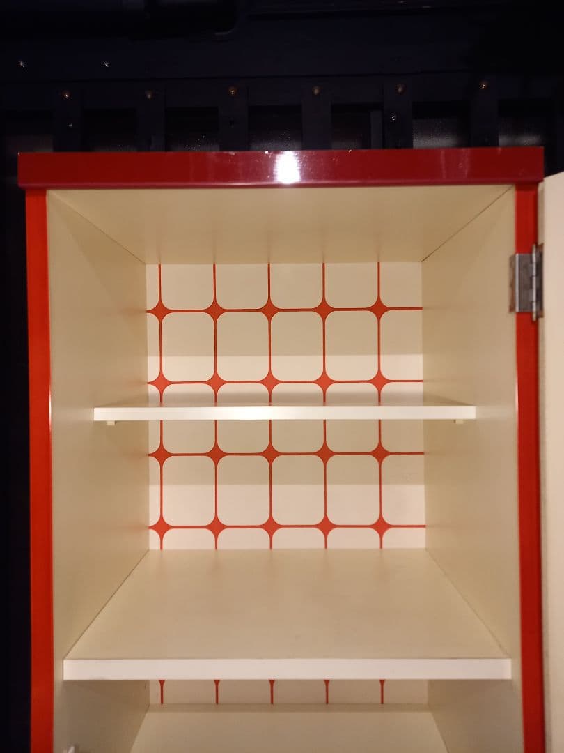 希少 1970's ポストモダン フレンチポップ アーチ ルーバー キャビネット
