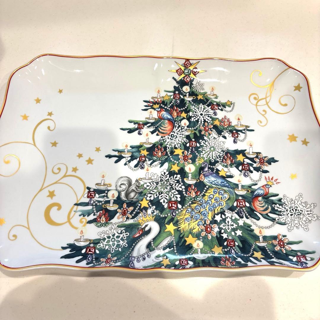 【新品】　WILLIAMS-SONOMA クリスマスプレート Twas the Night Before Christmas Salad Plates - Set of 4 - Mixed