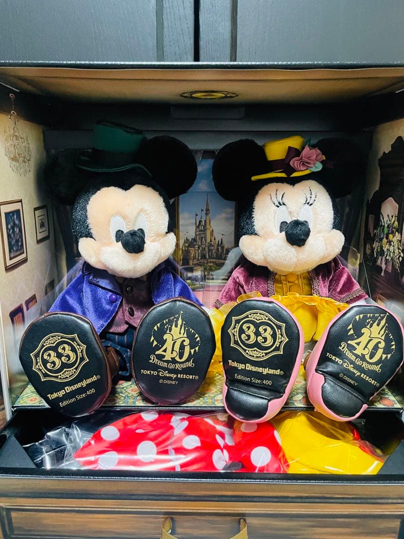 限定品 ディズニー クラブ 33 40周年限定 ミッキー＆ミニー ぬいぐるみ