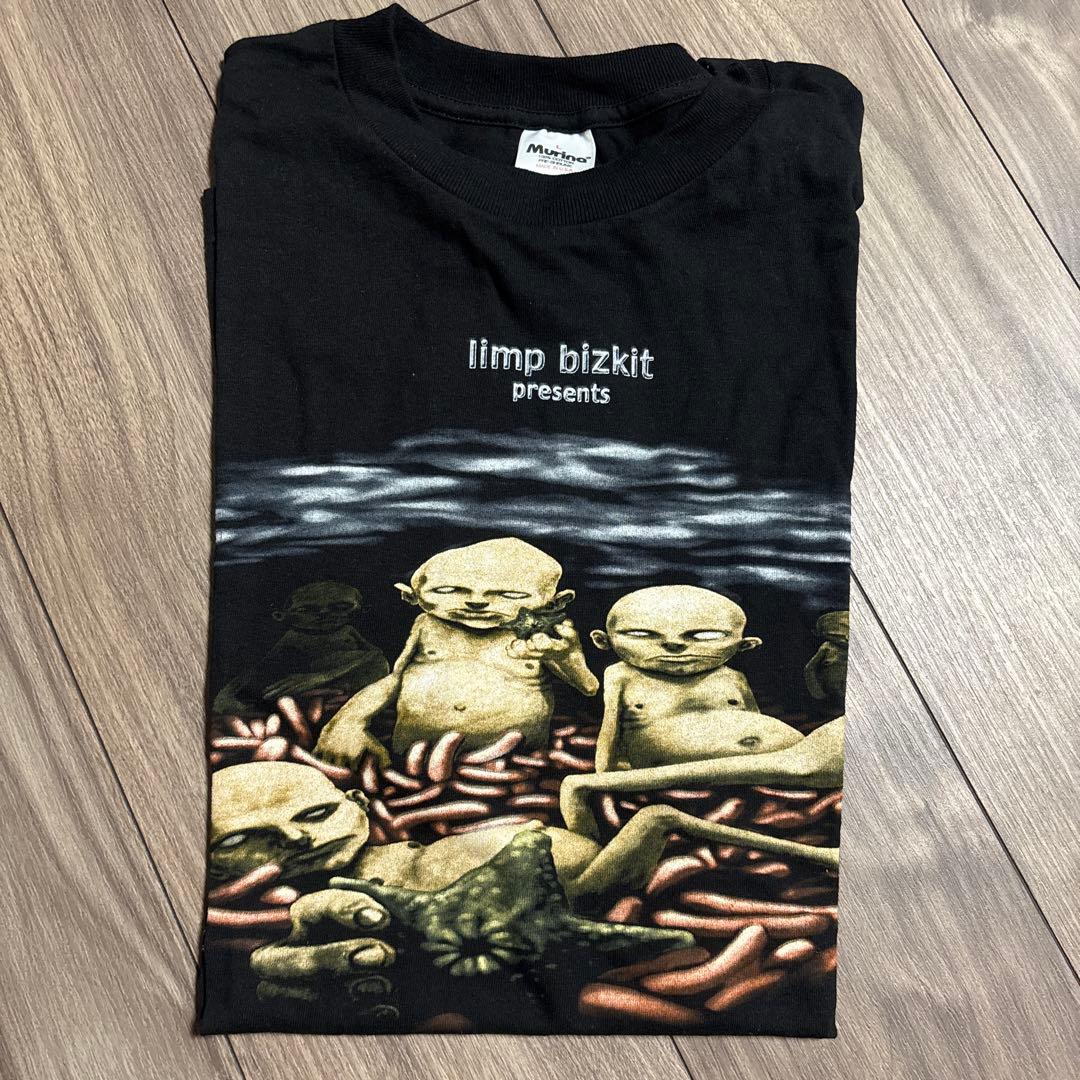 Limp Bizkit 90s グラフィックTシャツ Lサイズ 黒 Limp Bizkit band 90s Logo Rare Design Basic Black Unisex T shirt