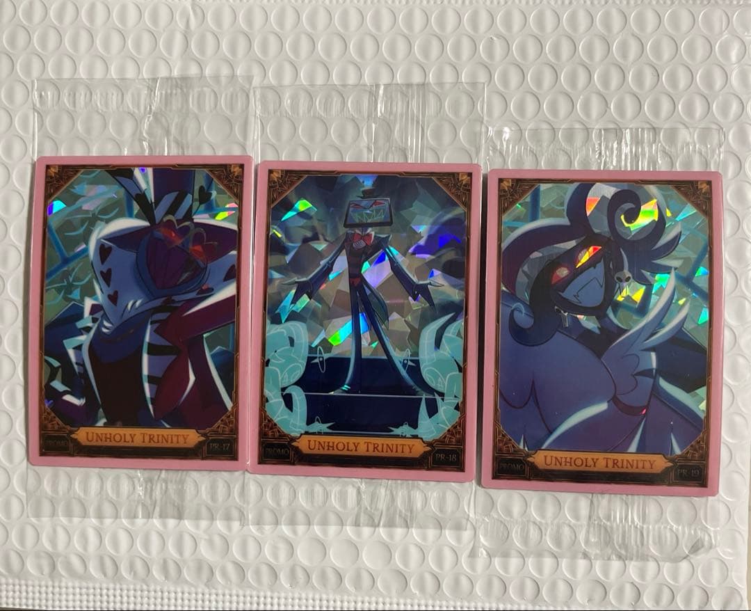 ハズビンホテル hazbin プロモ 3枚セット UNHOLY TRINITY ハズビンホテル hazbin プロモ 3枚セット UNHOLY TRINITY - メルカリ