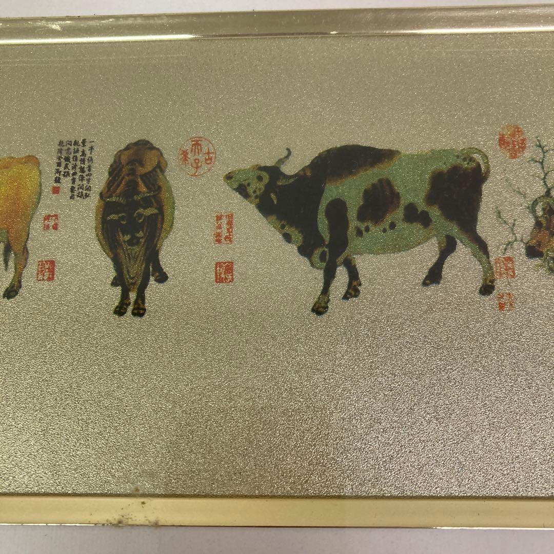 五牛図 中国美術 韓滉 複製画 額装 絵画 壁掛け 牛 縁起物 丑年 五頭の