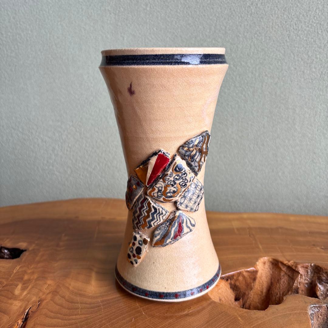 赤絵金彩花入 小崎一陽造 高さ20cm 共箱 - メルカリ