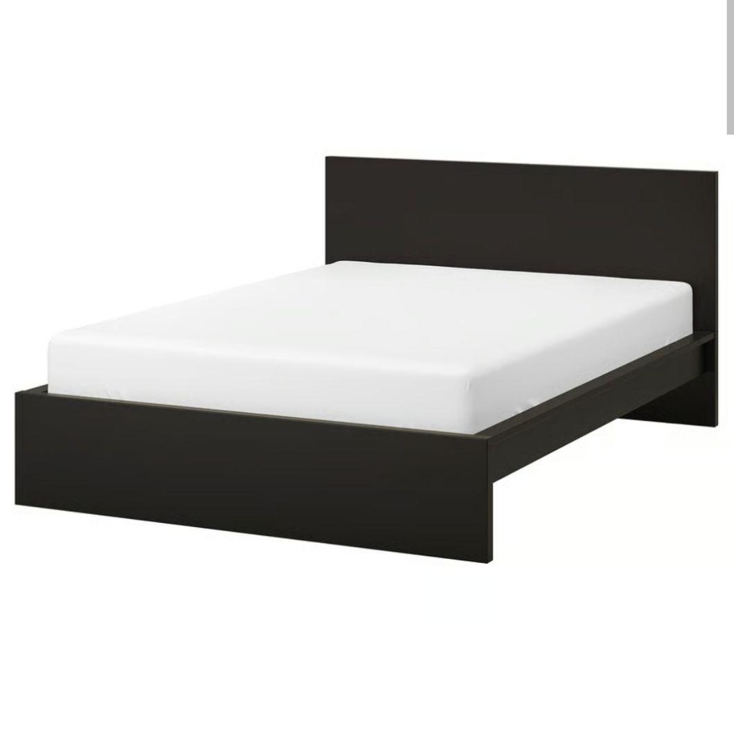 マルム　IKEA　ダブルベッドフレーム ブラックブラウン MALM マルム ベッドフレーム, ブラックブラウン, 160x200 cm - IKEA