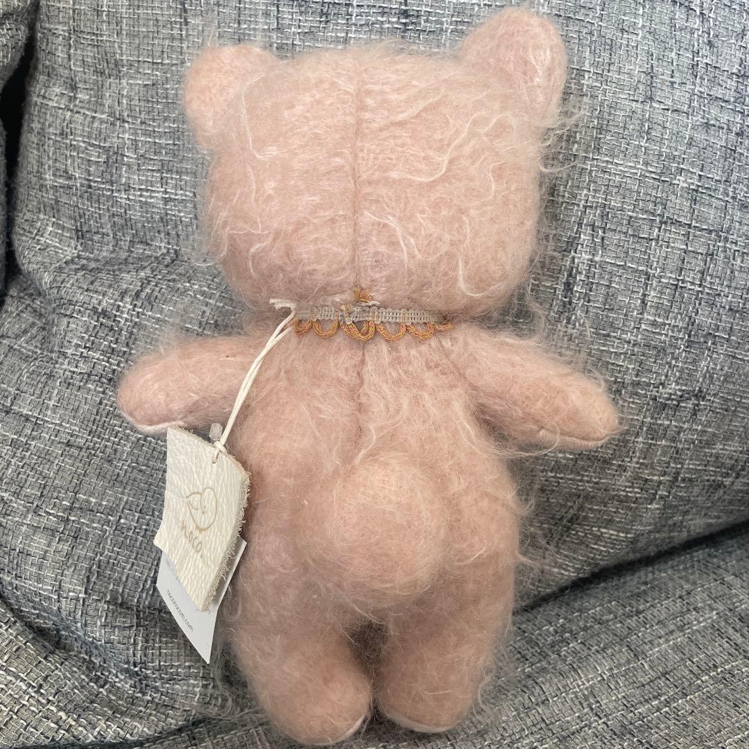 美品 noconoco ぬいぐるみ くま ピンク モヘア テディベア - メルカリ