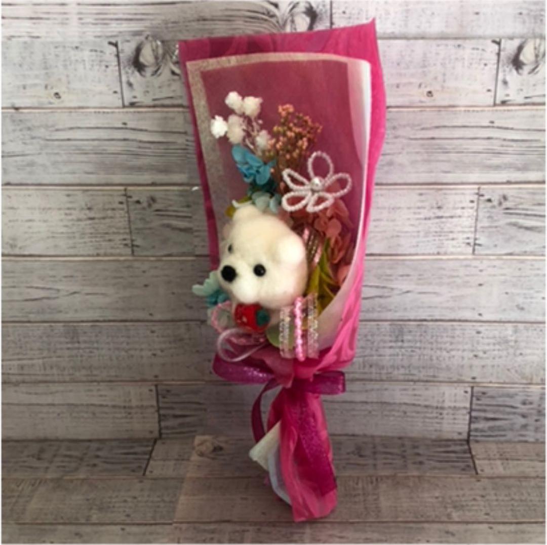 ひらりん。様専用】羊毛フェルト 花 くま ギフト ハンドメイド