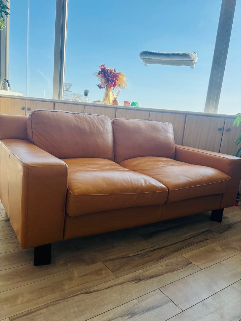 セリュー ソファ 1600スムース キャメル SERIEUX SOFA 1600 Smooth Camel｜2人掛け｜IDEE SHOP Online