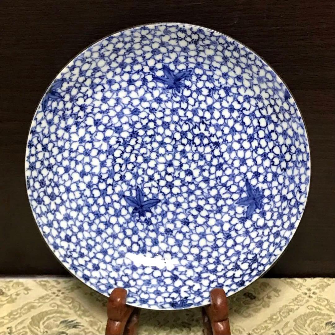 超絶技巧✨未使用保管品 清水焼 孝峰 染付書詰雲錦 碗皿✨京焼 カップ